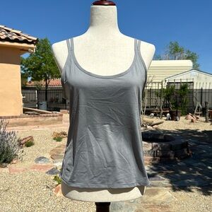 JoyLab Women’s Gray Size L Criss Cross Strap Workout Tank